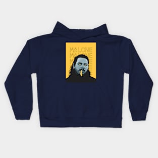 Post Malone Yellow Portrait Kids Hoodie